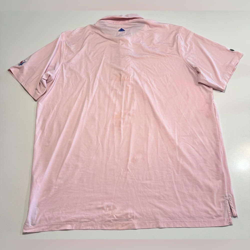 Greyson Men’s Polo Shirt Folds Of Honor Patriot Golf Club Logos Size XLG Pink - Picture 2 of 9